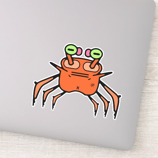 Grumpy odd crab v1 Aufkleber (Detail)