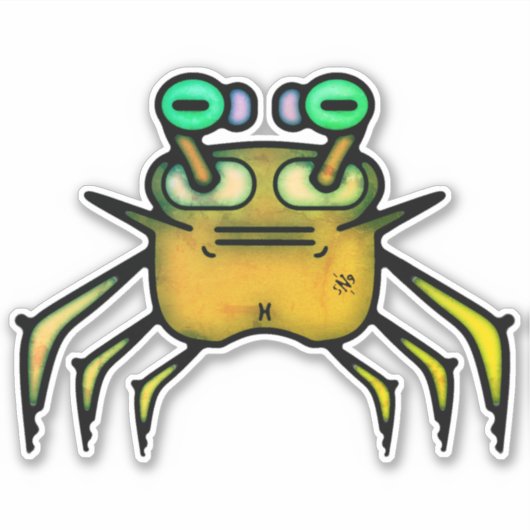 Grumpy odd crab v2 Aufkleber (Vorderseite)