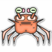 Grumpy odd crab v3-1 aufkleber (Vorderseite)
