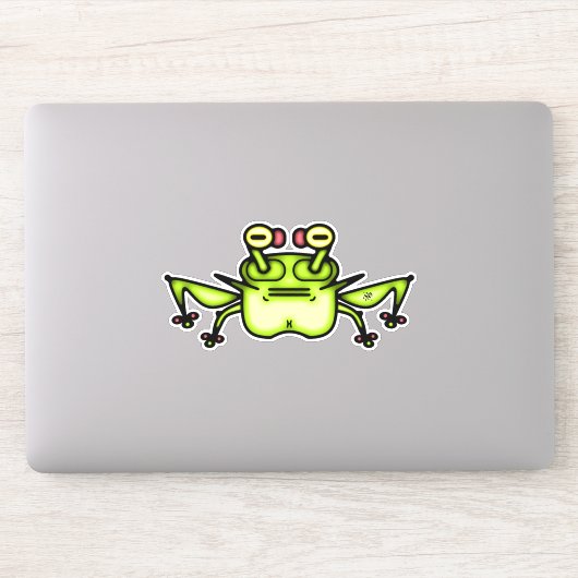 Grumpy odd frosch toad v2 aufkleber (Computer)