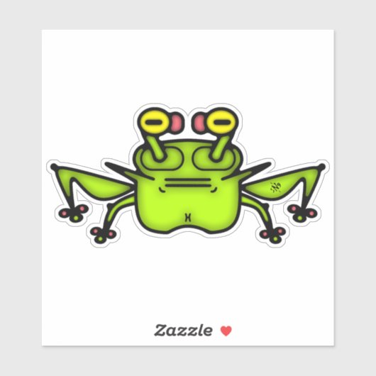 Grumpy odd frosch toad v3 Aufkleber (Blatt)