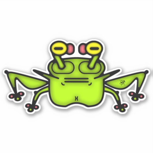 Grumpy odd frosch toad v3 Aufkleber (Vorderseite)