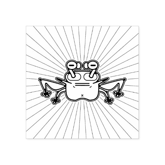 Grumpy odd frosch toad v4 gummistempel (Prägung)
