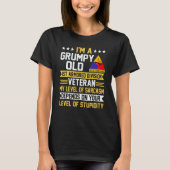 Grumpy Old 1st Armored Division Veteran Father Day T-Shirt (Vorderseite)