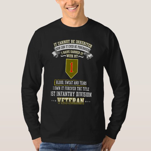 Grumpy Old 1st Infanterie Division Veteran Day Mil T-Shirt (Vorderseite)