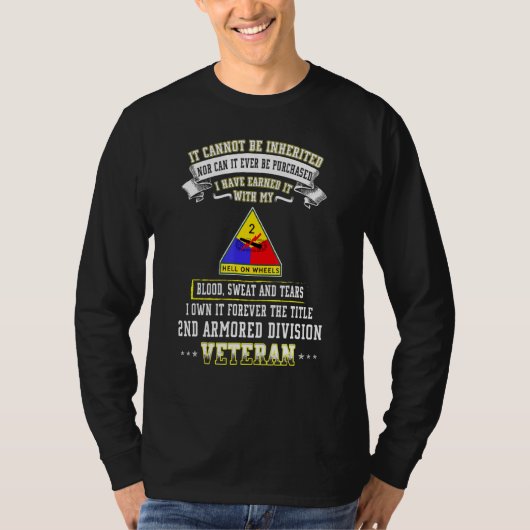 Grumpy Old 2nd Armored Division Veteran Veteran Da T-Shirt (Vorderseite)