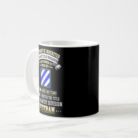 Grumpy Old 3. Infanterie Division Veteran Day Mili Kaffeetasse (Vorderseite Links)