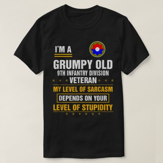 Grumpy Old 9th Infantry Division Veteran Day Chris T-Shirt (Design vorne)