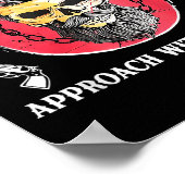 Grumpy Old Approach mit Vorsicht Bart Skull Barbe Poster (Ecke)