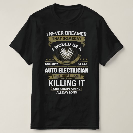 Grumpy Old Auto Electrical T-Shirt (Design vorne)