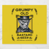 Grumpy Old Bastard Beer Bierflaschenetikett (Einzelnes Label)