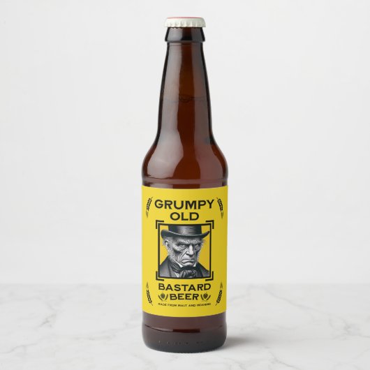 Grumpy Old Bastard Beer Bierflaschenetikett (Vorderseite)