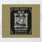 Grumpy Old Bastard Beer Bierflaschenetikett (Einzelnes Label)