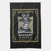 Grumpy Old Bastard Beer Geschirrtuch (Vertikal)