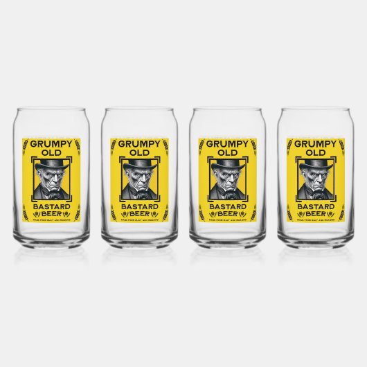 Grumpy Old Bastard Bier Dosenglas (Vorderseite)