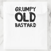 Grumpy Old Bastard Quadratischer Aufkleber (Tasche)
