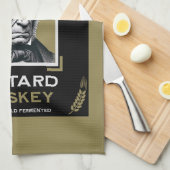 Grumpy Old Bastard Whiskey Geschirrtuch (Viertel Falte)