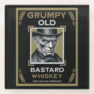 Grumpy Old Bastard Whiskey Glasuntersetzer