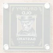 Grumpy Old Bastard Whiskey Glasuntersetzer (Rückseite)