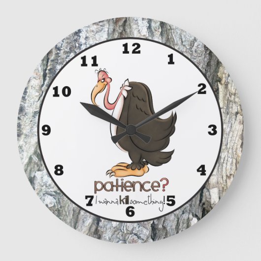 Grumpy Old Buzzard Wanduhr (Vorderseite)