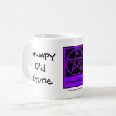 Grumpy Old Crone a Cheeky Hexe Cup/Tasse Kaffeetasse (Vorderseite Links)