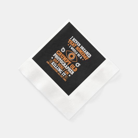 Grumpy Old Fotograf Fotograf Cameran Lover Serviette (Ecke)