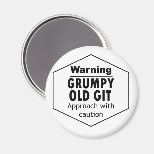 Grumpy Old Git Funny Magnet (Vorderseite/Rückseite)