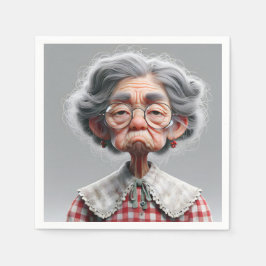 Grumpy Old Lady Serviette