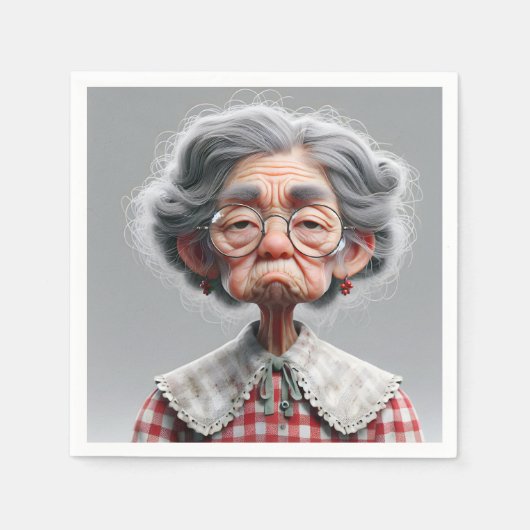 Grumpy Old Lady Serviette (Vorderseite)