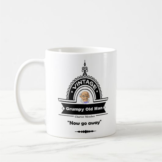 Grumpy Old Man Club Fun "Over Hill" Kaffeetasse (Links)