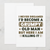 Grumpy Old Man Dankeskarte (Vorne/Hinten)