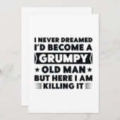 Grumpy Old Man Dankeskarte (Vorne/Hinten)