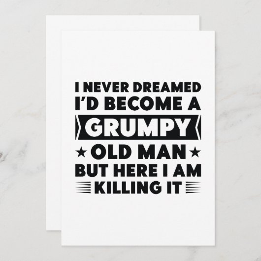 Grumpy Old Man Dankeskarte (Vorne/Hinten)