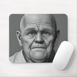 Grumpy Old Man Face Mousepad