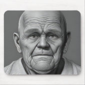 Grumpy Old Man Face Mousepad (Vorne)