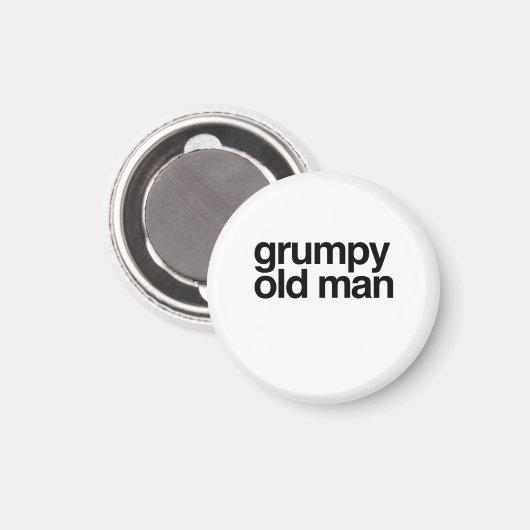 Grumpy Old Man Funny Sarcastic Gag Geschenk Magnet (Vorderseite/Rückseite)