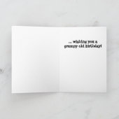 Grumpy Old Man Gorilla Geburtstag Karte (Innenseite)