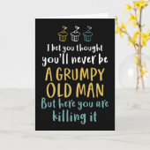 Grumpy Old Man Humour Joke Funny Birthday Karte (Gelbe Blume)