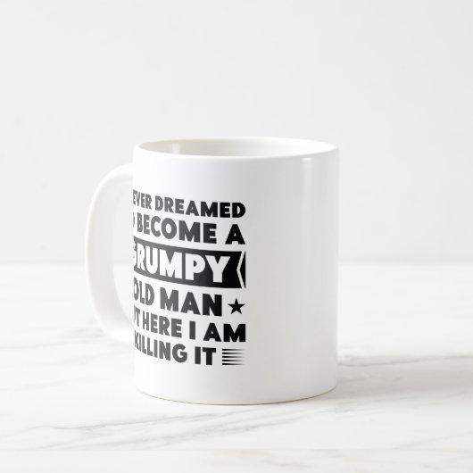 Grumpy Old Man Kaffeetasse (Vorderseite Links)