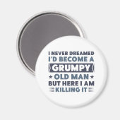 Grumpy Old Man Magnet (Vorderseite/Rückseite)
