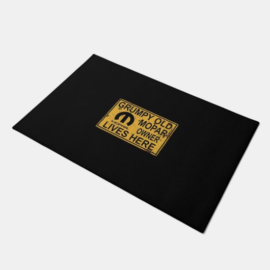 Grumpy Old Mopar Owner Car Doormat Fußmatte (Schrägansicht)