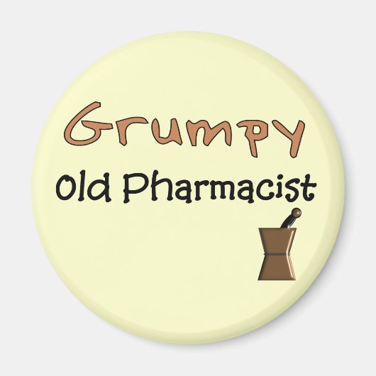 Grumpy Old Pharmacist T - Shirt und Geschenke Magnet (Vorne)