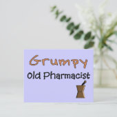 Grumpy Old Pharmacist T - Shirt und Geschenke Postkarte (Stehend Vorderseite)