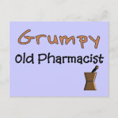 Grumpy Old Pharmacist T - Shirt und Geschenke Postkarte (Vorderseite)