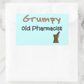 Grumpy Old Pharmacist T - Shirt und Geschenke Rechteckiger Aufkleber (Tasche)