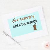 Grumpy Old Pharmacist T - Shirt und Geschenke Rechteckiger Aufkleber (Umschlag)