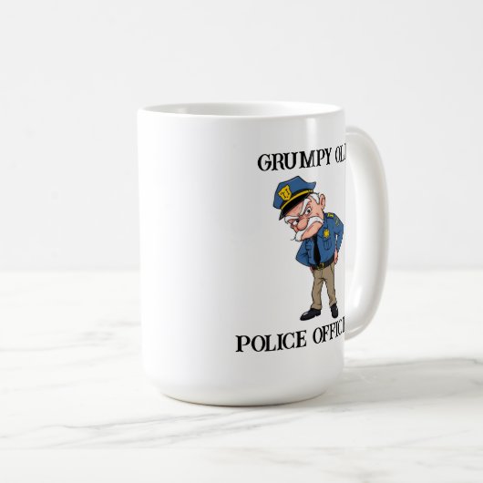 Grumpy Old Police Officer Kaffeetasse (VorderseiteRechts)