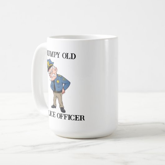 Grumpy Old Police Officer Kaffeetasse (Vorderseite Links)