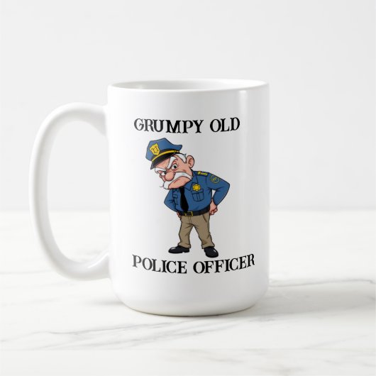 Grumpy Old Police Officer Kaffeetasse (Links)