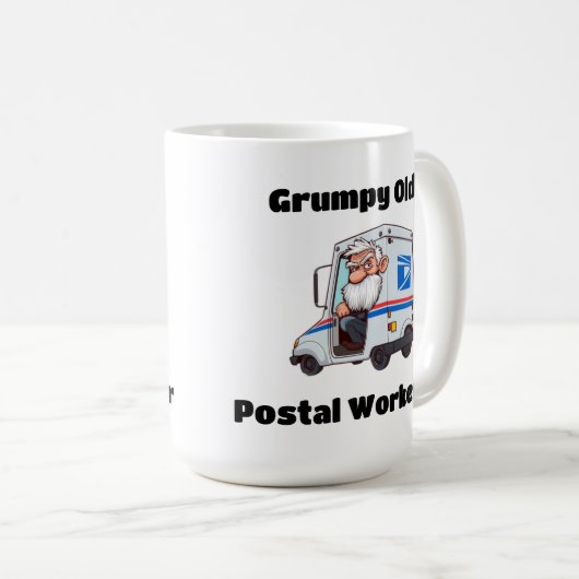 Grumpy Old Postarbeiter Kaffeetasse (VorderseiteRechts)